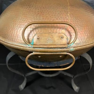 Vintage Hammered Copper Cataplana Tapiol Made in Portugal