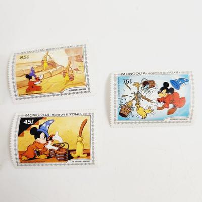 DISNEYs THE SORCERERS APPRENTICE  MONGOLIA 7 PC STAMPS