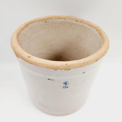 LARGE #2 STONE WARE POTTERY CROCK