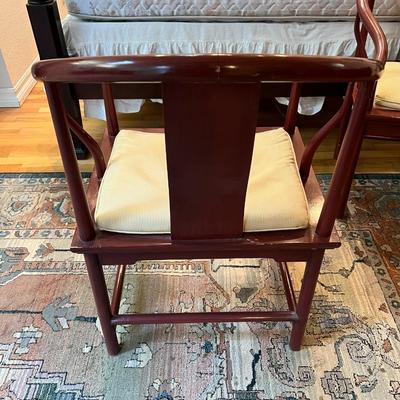 Pair of Baker Furniture Co North Carolina Wood Armchairs