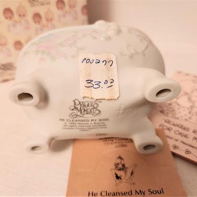 Lot #68  Precious Moments Figurine "He Cleansed My Soul" with box