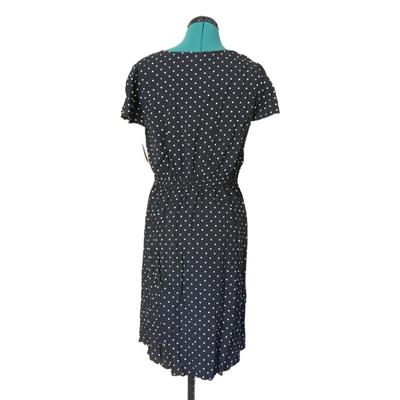 New Black Polka Dot Dress M