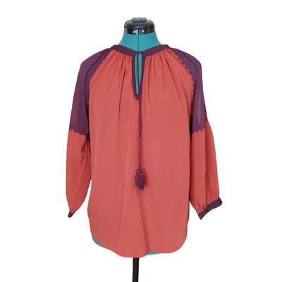 Orange and Purple Blouse M