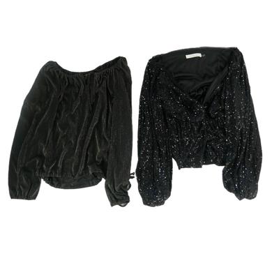 Long Sleeve Sparkly Tops M