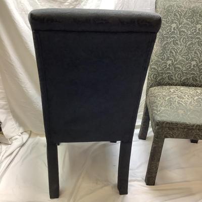 1424 Pair of Upholstered Parsons Chairs
