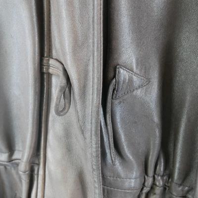 Andrew Marc Leather and Coyote Fur Jacket