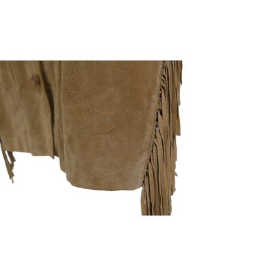 Gallery Leather Fringe Jacket S
