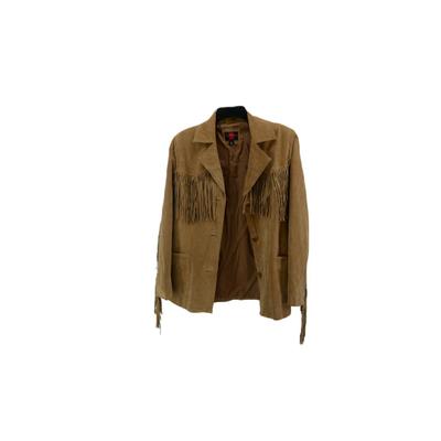 Gallery Leather Fringe Jacket S