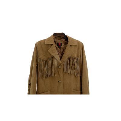 Gallery Leather Fringe Jacket S