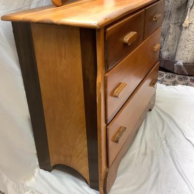 1440 Vintage Three Drawer Dresser with Matching Mirror