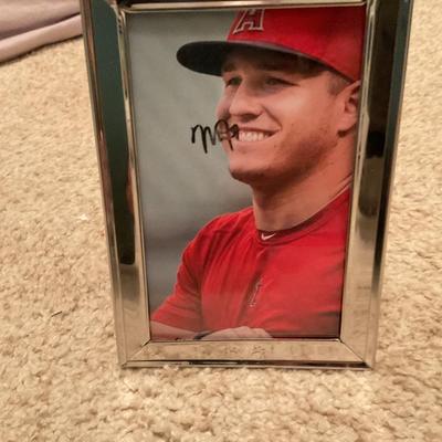 Mike Trout Framed Autograph Signed 4x6 Photo