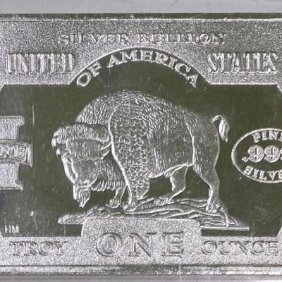 .999 Buffalo Silver Bar