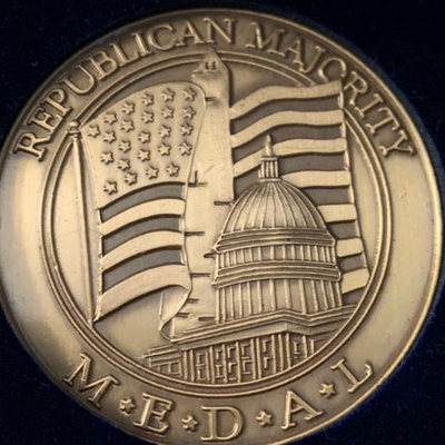 Republican Party Bronze Coin in Holder