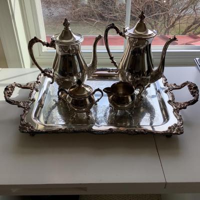 1235 Silver Plate Sheridan Tea Set