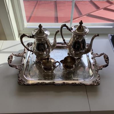 1235 Silver Plate Sheridan Tea Set