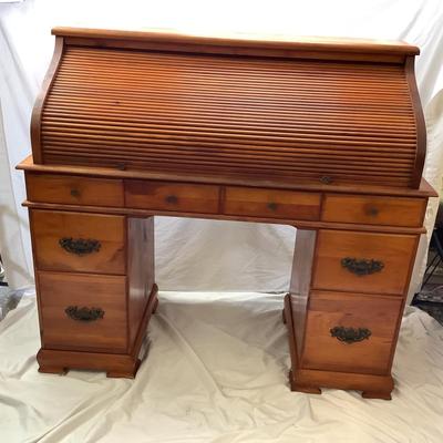 1446 Manufactured Tambour Roll-top Desk