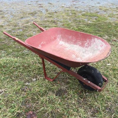 1492 Red Metal Wheel Barrow