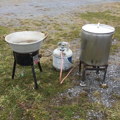 1494 Crab Pot with Propane Burners with Propane Tank