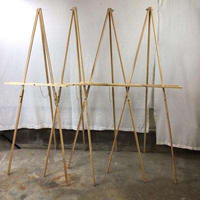 1498 Four Adjustable Wooden Easels
