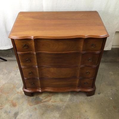 1506 Vintage Solid Cherry Scalloped Front Four Drawer Dresser
