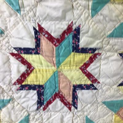 1509 Vintage Hand made Star Quilt