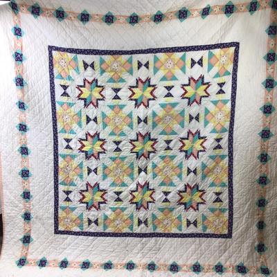 1509 Vintage Hand made Star Quilt
