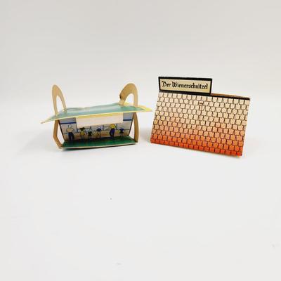 VINTAGE CARDBOARD COLLECTOR BANKS - MCDONALDS & DER WEINERSCHINTZEL