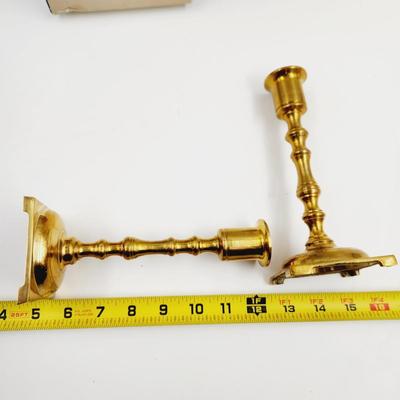 VINTAGE BOXED BRASS CANDLE STICKS