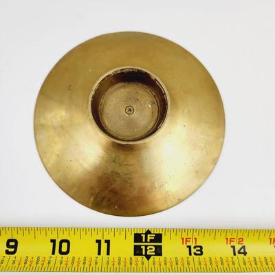 ORNATED BRASS SAUCER - CANDLE HOLDER