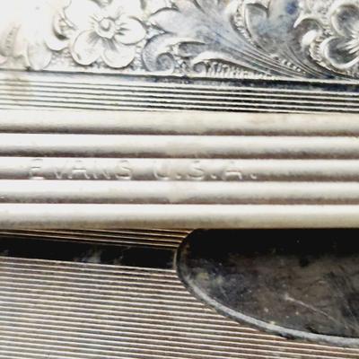 VINTAGE EVANS USA METAL CIGARETTE CASE