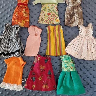 Lot of Vintage Handmade Fashion Doll Clothes