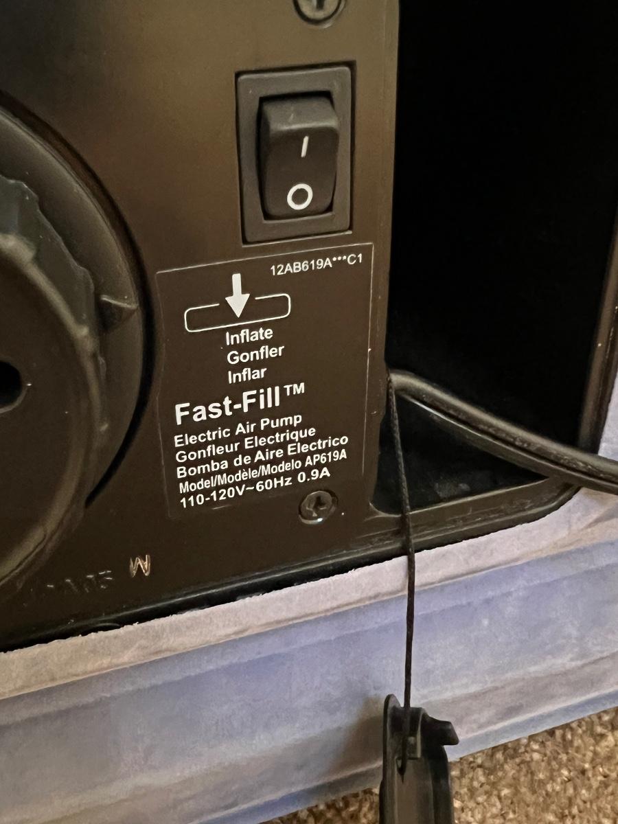 INTEX Full Air Mattress With FastFill Electric Pump