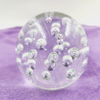 BEAUTIFUL CLEAR GLASS DECORATIVE PAPER WEIGHT