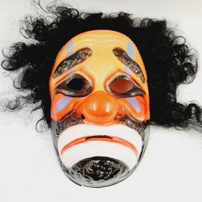 VINTAGE PLASTIC WEIRD CLOWN MASK