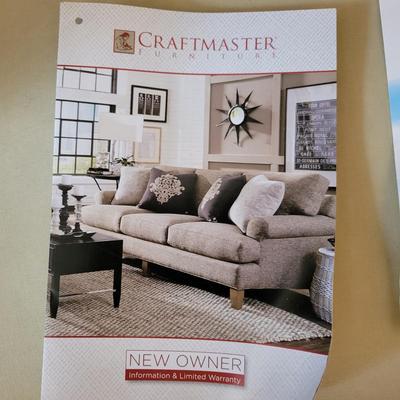 Gray Craftmaster Couch and Throw Pillows (LR-DW)