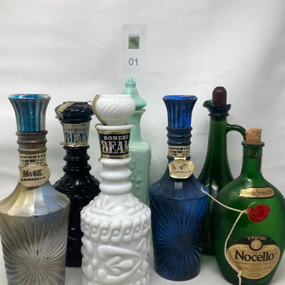 Lot of Vintage Whiskey Decanters
