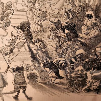 Lot #78  Mystick Krewe of Comus Tableau Print - 1873 - Origins of the Species!
