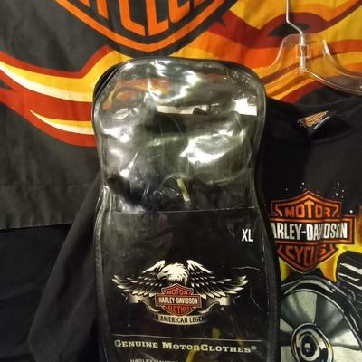 AUTHENTIC HARLEY DAVIDSON HEATED GLOVES-TSHIRT AND PILLOW SHAM