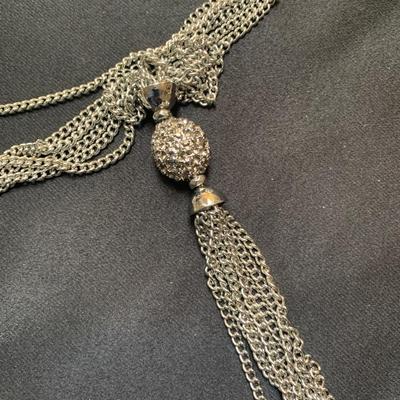 18â€ Silver Tassel Necklace