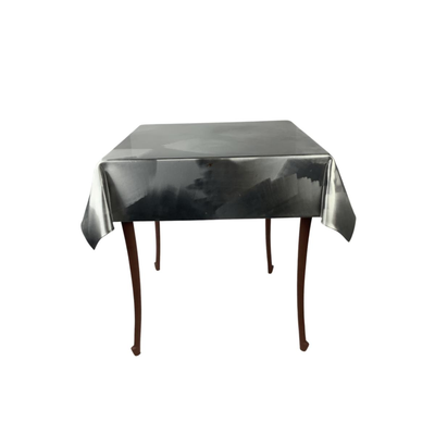 1568 1987 Artisan made Steel Skirt Table with Cabriole Legs