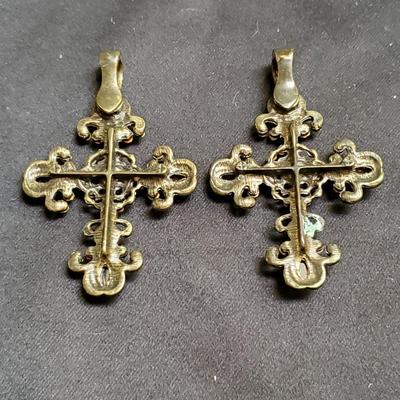 Vintage Jeweled Cross Pendants