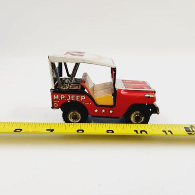VINTAGE TIN TOY MP JEEP VEHICLE - MADE IN JAPAN