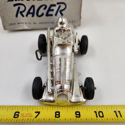 VINTAGE MARX "SILVER STREAK" RACER W/ BOX