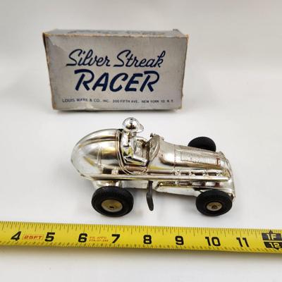VINTAGE MARX "SILVER STREAK" RACER W/ BOX