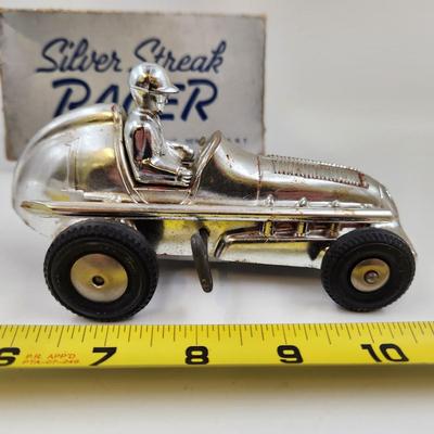 VINTAGE MARX "SILVER STREAK" RACER W/ BOX