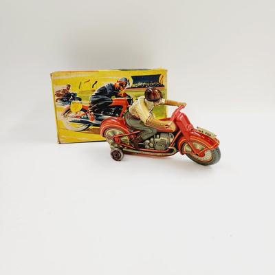 VINTAGE 1950S MARKE TECHNOFIX GE 258 WIND UP MOTOR CYCLE