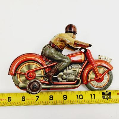 VINTAGE 1950S MARKE TECHNOFIX GE 258 WIND UP MOTOR CYCLE