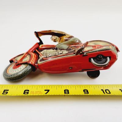 VINTAGE 1950S MARKE TECHNOFIX GE 258 WIND UP MOTOR CYCLE