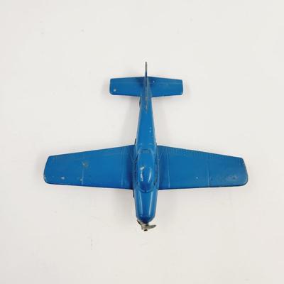 VINTAGE DIE CAST BLUE NAVION TOY METAL PLANE