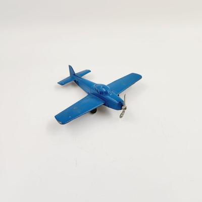 VINTAGE DIE CAST BLUE NAVION TOY METAL PLANE